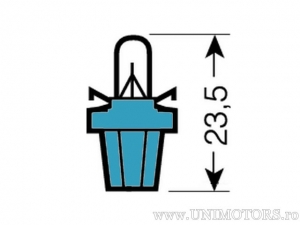 Lampadina con base blu BX8.5D 12V 1.2W - Osram