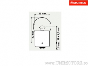 Lampadina posteriore BA15S 6V 10W - JM