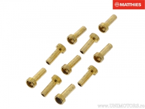 Lasnippel set van 10 stuks lengte: 13,0 mm - diameter gat: 2,3 mm - buitendiameter: 3,5 mm - JM naar EX