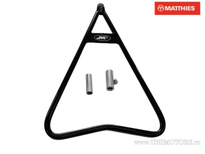 Lateral triangle stand (complete) black - AJP PR3 200 MX / Aprilia MXV 450 / Benelli BX 449 Cross / Beta Minicross 107 - JM