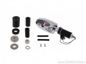 LED-Blinker BL 1000 POLISHED CHROME mit klarem Glas zur Montage am Lenkerende - Kellermann
