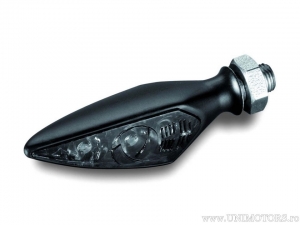 LED Blinker + Bremse + Positionslicht Micro Rhombus S DF BLACK mit Rauchglas SS - Kellermann