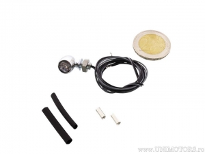 LED Blinker Bullet ATTO CHROM mit weißem Glas - Kellermann