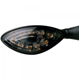 LED motorcycle turn signals Mercury - Black (89x23x27mm) - set - Oxford