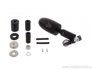 LED turn signal BL 1000 BLACK with smoked glass for mounting on handlebar end - Kellermann