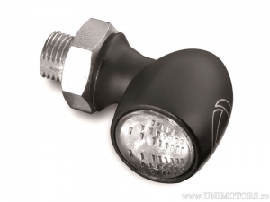 LED Turn Signal Bullet ATTO BLACK with white glass - Kellermann