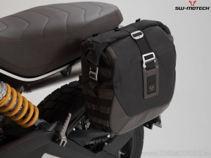 Left Side Bag Set Legend Gear LC2 (13.5L) and SLC Mount - black-brown - Ducati Scrambler models - SW-Motech