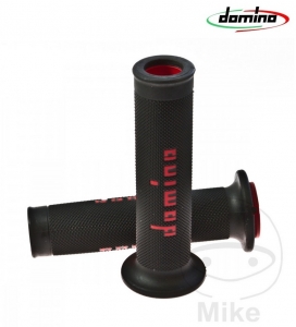 Lenkergriff-Set A010 schwarz rot Domino D: 22 mm L: 126 mm offen - JM