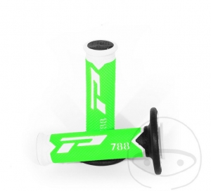 Lenkergriffe Set 788 Schwarz Grün Fluoreszierend Weiß Progrip D: 22 mm L: 115 mm Geschlossen