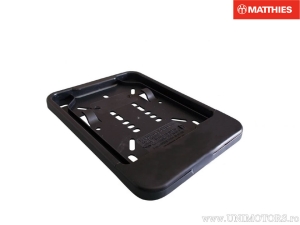 License plate holder, black click, Helmut Seitz, 135 x 110 mm - without advertising - JM