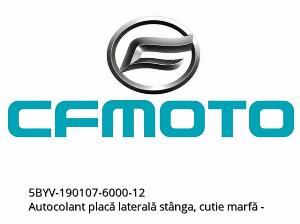 Linker Seitenplattenaufkleber, Ladebox - 5BYV-190107-6000-12 - CFMOTO