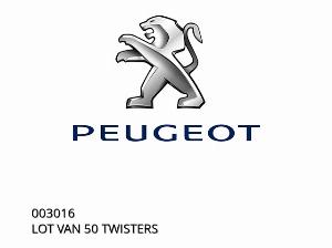 LOT VAN 50 TWISTERS - 003016 - Peugeot