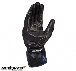 Luvas masculinas de corrida modelo Seventy SD-R2 preto/azul para verão