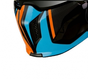 Máscara (protección) protector de barbilla para MT Streetfighter SV Twin A4 en naranja fluorescente mate (visor solar integrad