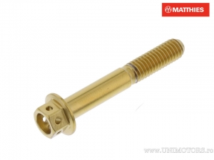 M6 x 1.00 x 40 mm Pro Bolt Hexagonal Cap Screw Stainless Steel A4 Racing Gold - JM