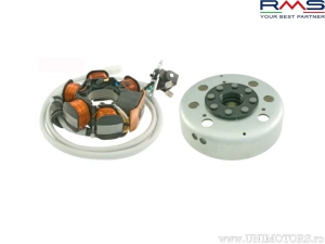 Magnetou (stator d'allumage) complet - Aprilia ('04-) / Gilera 2T ('03-) / Piaggio 2T ('04-) / Vespa 2T ('04-) 2T - RMS
