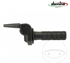 Maner dreapta (comanda acceleratie) carcasa neagra Domino COMMANDOS pentru model cu un singur cablu - JM