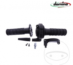 Maner dreapta (comanda acceleratie) carcasa neagra Domino pentru model cu un singur cablu - 36 mm / 67° - JM