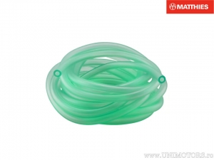 Mangueira de combustível de PVC transparente 5,0x10,0mm, comprimento 5m, cor verde - JM