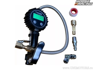 Manometro con display digitale illuminato - pressione massima: 14 bar (200 psi) - Moose