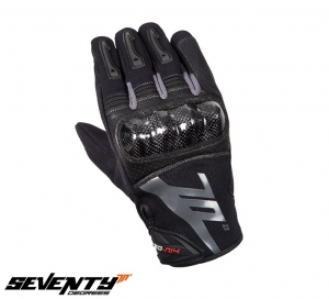 Manusi barbati Racing/Naked vara Seventy model SD-N14 negru/gri - degete tactile - Negru/gri, M (8 cm)