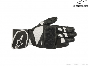Manusi moto strada SP-1 v2 Leather (negru/alb) - Alpinestars