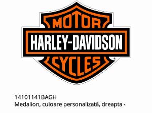 Medallion, custom kleur, rechts - 14101141BAGH - Harley-Davidson