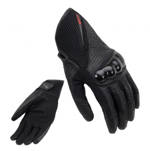 Men's Leather Motorcycle Gloves Unik Racing Model C-42 Color: Black