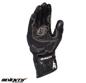 Men's Racing Gloves Summer Seventy Model SD-R2 Black/Yellow