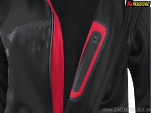 Men's Soft Shell Jacket Corpo - Size: L - Material: 100% Polyester - Color: Black / Red - Akrapovič