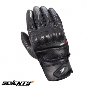 Men's Summer Racing Gloves Seventy Model SD-C8 Black/Grey - Size: S (7)
