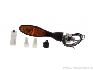 Micro 1000 Halogen Turn Signal BLACK with Orange Glass Length: 70mm - Kellermann