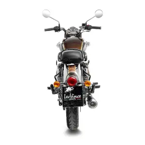 Middendemper LV Classic Racer Black Edition Slip-On Mat Zwart - ROYAL ENFIELD CLASSIC 350 ABS ('22-'24) - Leo Vince