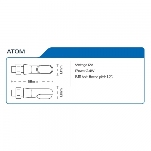 Mini semnalizari moto Atom (58x13mm) - set - Oxford