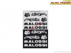 Mini sticker "Malossi" (11.5x16.8cm) - black / silver - Malossi
