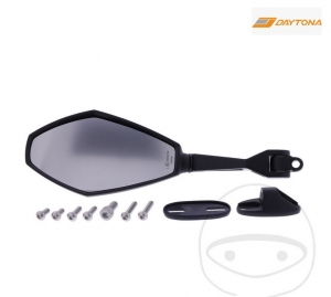Miroir gauche universel Daytona couleur noire monté sur carénage - JM