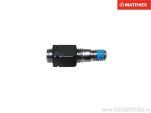 Mirror adaptor black from internal thread to M8x1.25 arm to left external thread M10x1.25mm - JM