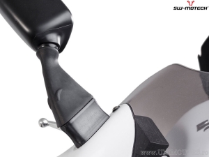 Mirror extension 40mm set - polyamide - color: black - for fairing mirror - Suzuki models - SW-Motech