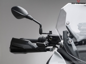 Mirror extension 66mm set - aluminum - color: black - for handlebar-mounted mirrors - BMW models - SW-Motech