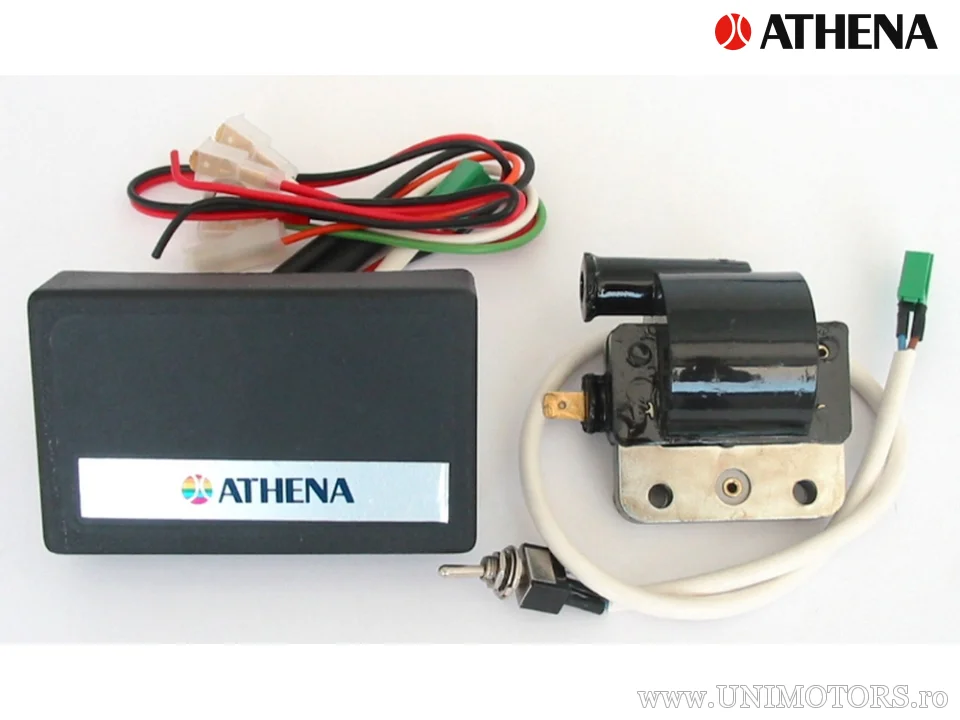 Modul CDI Athena Racing, cu bobină de inducție, cu limitator de turație, Gilera / Piaggio - Athena