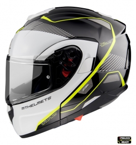 Modulaire MT Atom SV Open B3 helm glanzend fluor geel Pinlock klaar