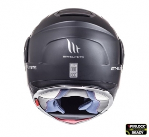 Modular full-face helmet for MT Atom SV motorcycles, matte black, Pinlock ready - Matte black, XL (61/62cm)