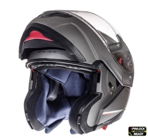 Modular full-face helmet for MT Atom SV titanium mat Pinlock ready