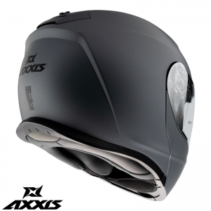 Modular helmet Axxis model Gecko SV A1 matte black (integrated sun visor)