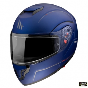 Modular helmet MT Atom SV A7 matte blue Pinlock ready