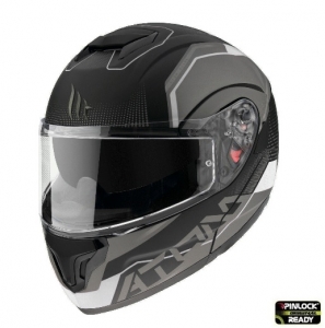 Modular helmet MT Atom SV Quark A0 white/black matte/glossy Pinlock ready - White/black matte/glossy, XXL (63/64cm)