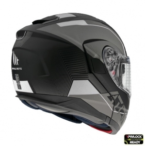 Modular helmet MT Atom SV Quark A0 white/black matte/glossy Pinlock ready - White/black matte/glossy, XXL (63/64cm)