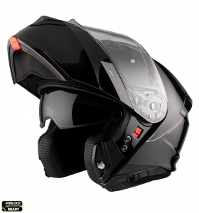 Modular helmet MT Genesis SV A1 glossy black Pinlock ready - new ECE 22.06 certification - Glossy black, L (59/60cm)