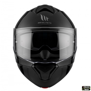 Modular helmet MT Genesis SV A1 glossy black Pinlock ready - new ECE 22.06 certification - Glossy black, L (59/60cm)