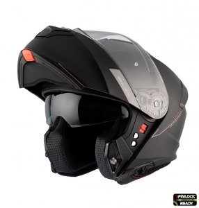 Modular helmet MT Genesis SV A1 matte black Pinlock ready - new ECE 22.06 approval - Matte black, L (59/60cm)